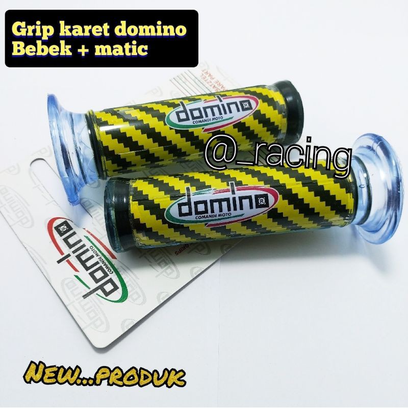 HANDGRIP MOTOR VARIASI DOMINO MODEL KARBON IMPORT (Universal)