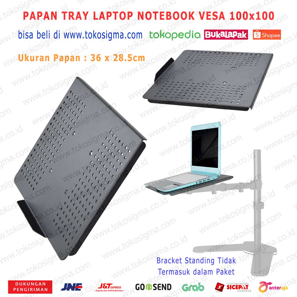 Tray Alas Laptop Bracket Vesa 100mm Monitor Holder Notebook Stand Plate Papan