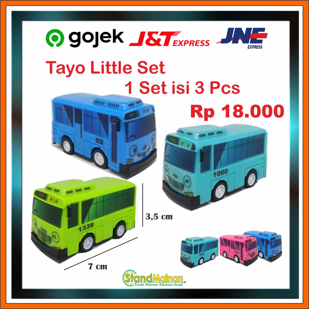mainan Tayo the litle bis set 3/ pullback mobil tayo/ mainan anak Tayo Set isi 3