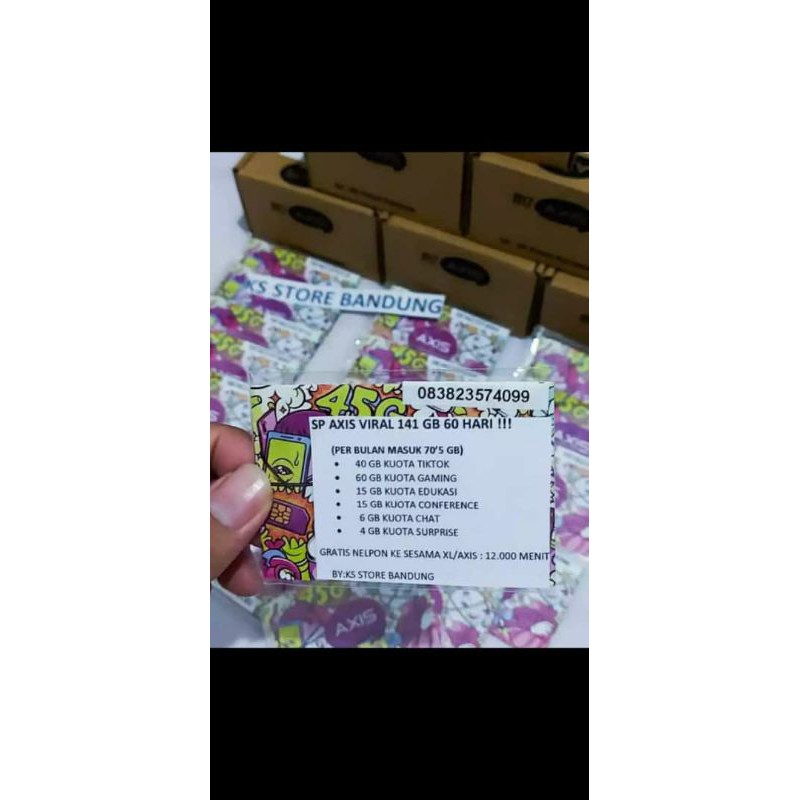 kartu Axis Viral 141 GB New