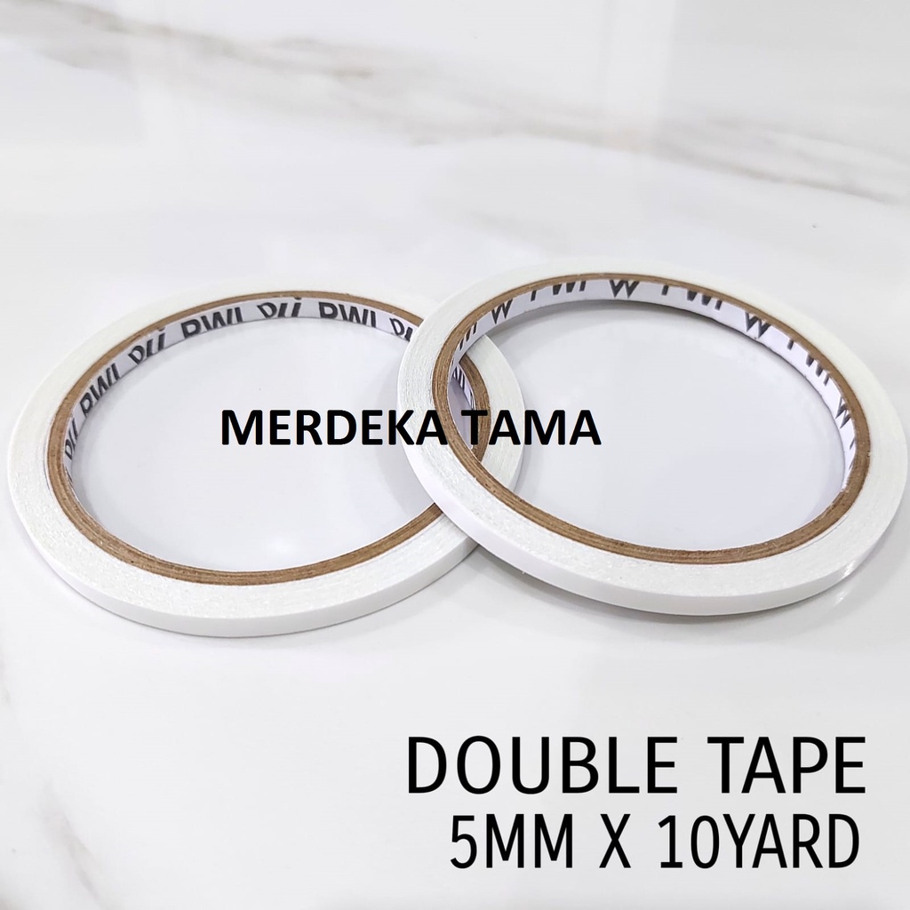 

Double Tape Solasi Bolak Balik Perekat PWI 5mmx10yard