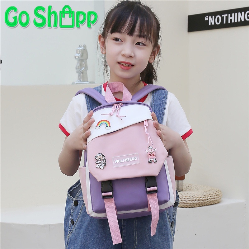 Tas Ransel Wanita Import Kombinasi Warna - Tas Sekolah Anak Terbaru - Tas Sekolah Wanita Laki Laki Korea Style - Tas Backpack Wanita Import Kekinian [BK21]