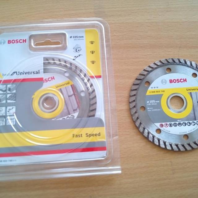 Mata Potong Keramik Bosch Turbo Kering ORIGINAL/Mata Gerinda Potong Keramik, Marmer Granit Bosch 4&quot; KUNING KERING