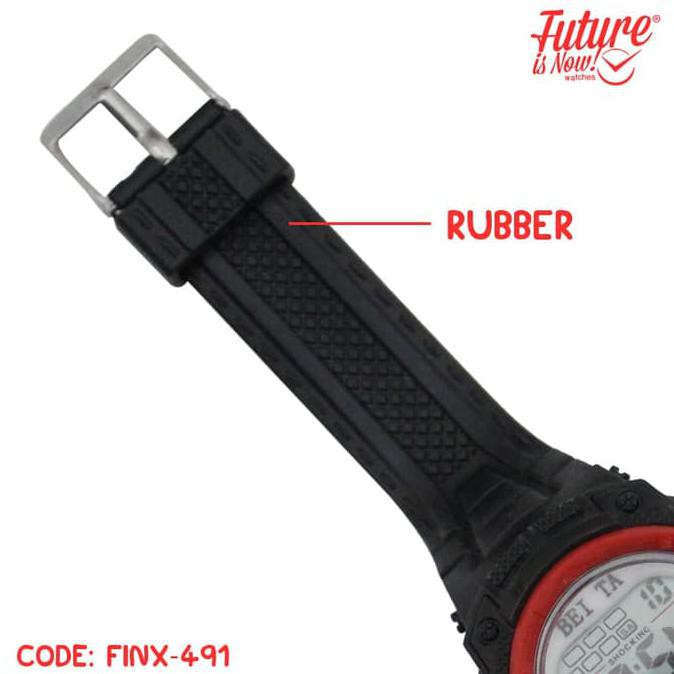 JAM TANGAN PRIA WANITA DIGITAL RUBBER STRAP 5 PILIHAN WARNA - FINX-491