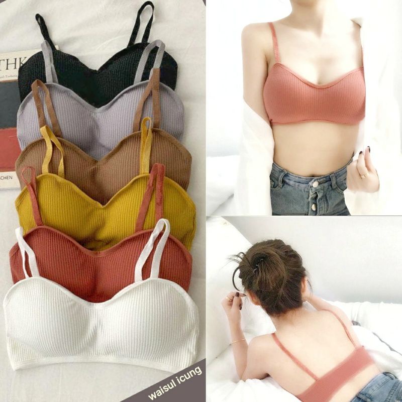 [IMPORT] BH BRA Sporty Wanita Tanpa Kawat Bahan Halus Dengan Busa BEHA bralette Push Up Elastis