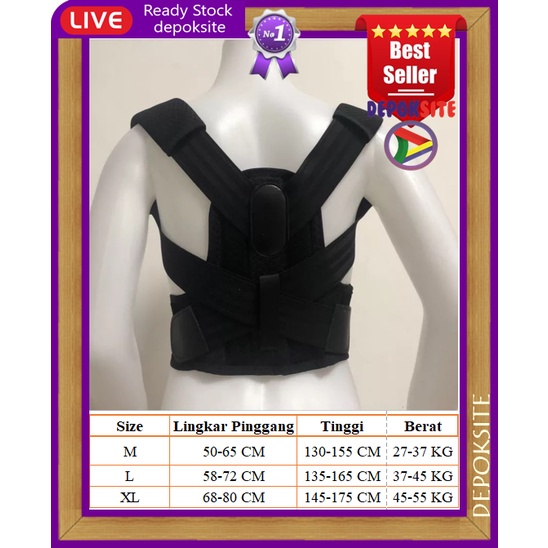 Samepeak Posture Corrector Korset Terapi Penegak Punggung Anak Dewasa