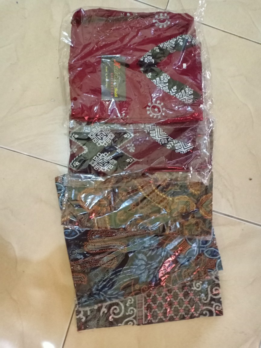 Nabila Batik Jumbo M / 10xl Kemeja Lengan Pendek Motif Kawat Coklat Murah Batik Jumbo