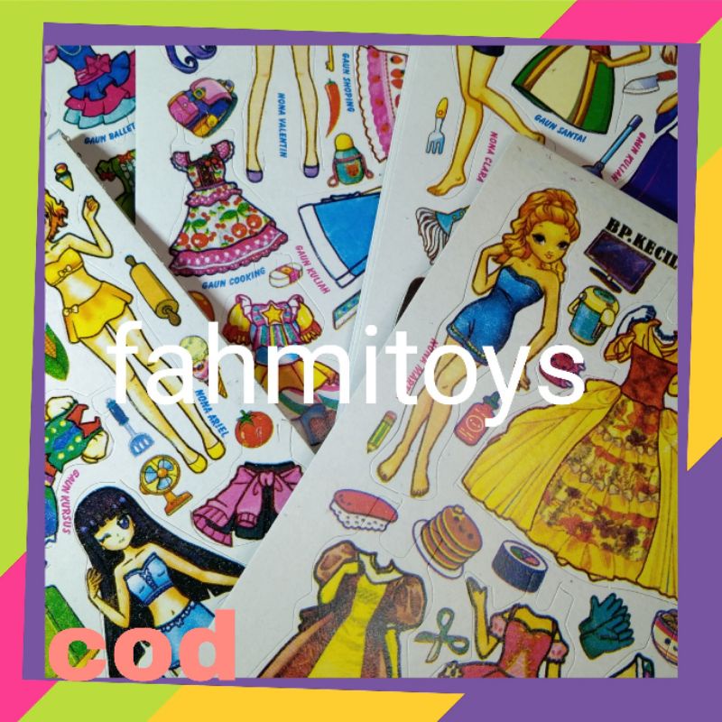 MAINAN EDUKASI PAPER DOL ANAK PEREMPUAN BP BPAN MAINAN BONGKAR PASANG BONEKA KERTAS MAINAN JADUL