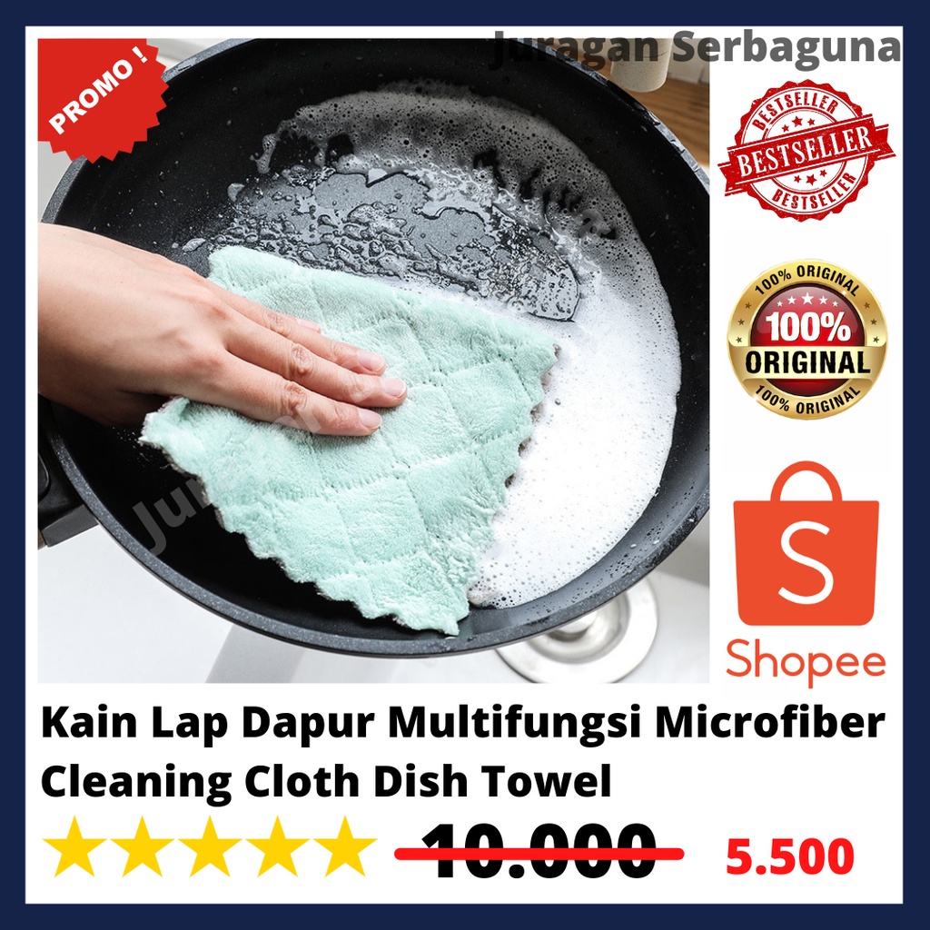 Kain Lap Dapur Multifungsi Microfiber Cleaning Cloth Dish Towel