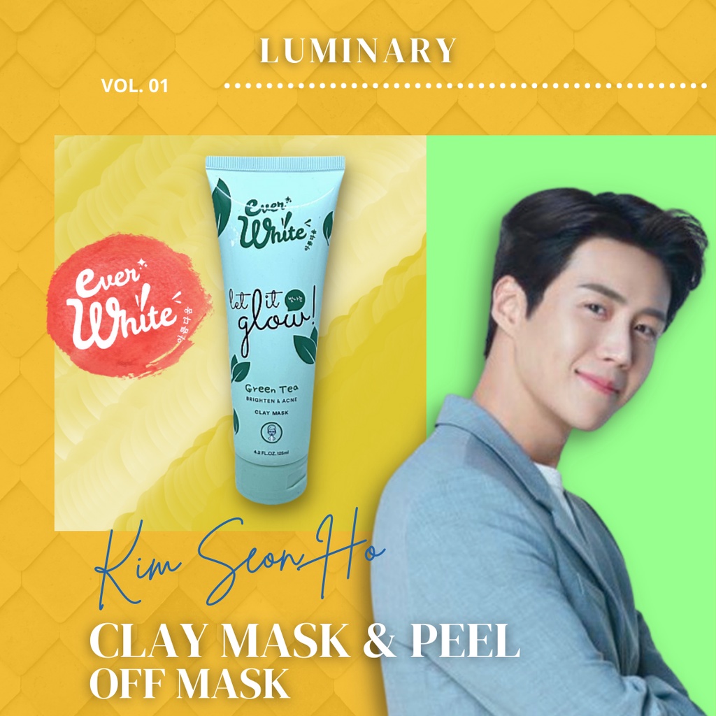 EVERWHITE CLAY MASK &amp; PEEL OFF MASK MASKER WAJAH MURAH MASKER WAJAH PEEL OFF PERAWATAN KECANTIKAN