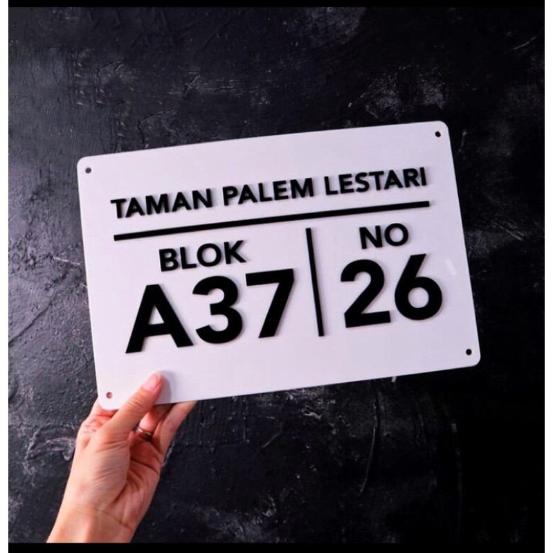nomor nomer rumah acrylic mewah murah free custom