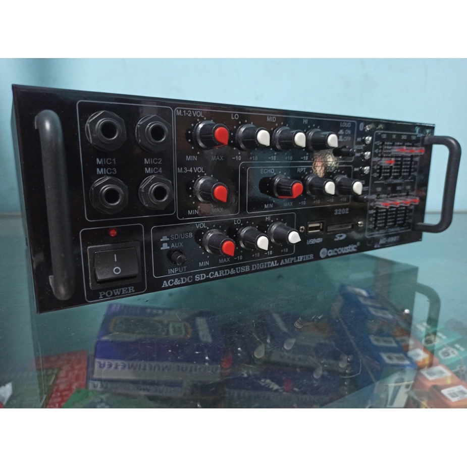 POWER AMPLIFIER PROFESIONAL KARAOKE ACOUSTIC 3202 (mp3,usb,BLUETOOTH)