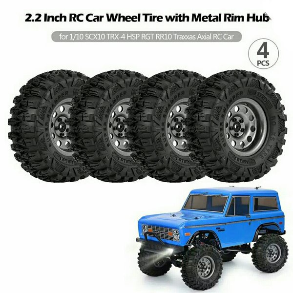 ban velg metal 2.2 inch 120mm rc car axial rgt kit austar roda velg dengan ban