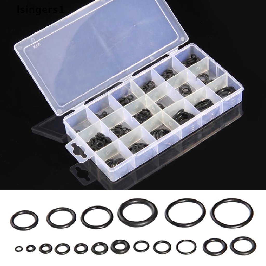 (lsingers1) 225 pcs Ring Washer Bentuk O Bahan Karet Warna Hitam Untuk Mobil
