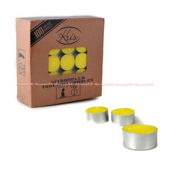 Kris Citronella Tealight 100pcs Lilin Untuk Membakar Minyak Aromaterapi Candle Kuning  Arthome Tealight Candles Unscented Art Home