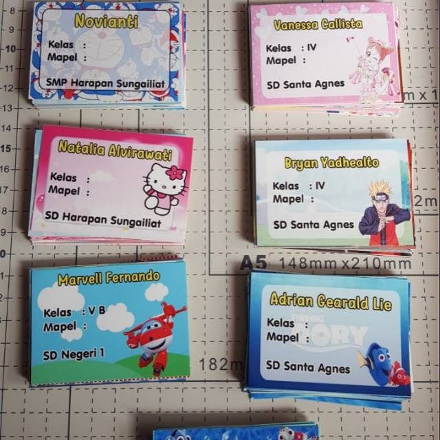 

Stiker label nama