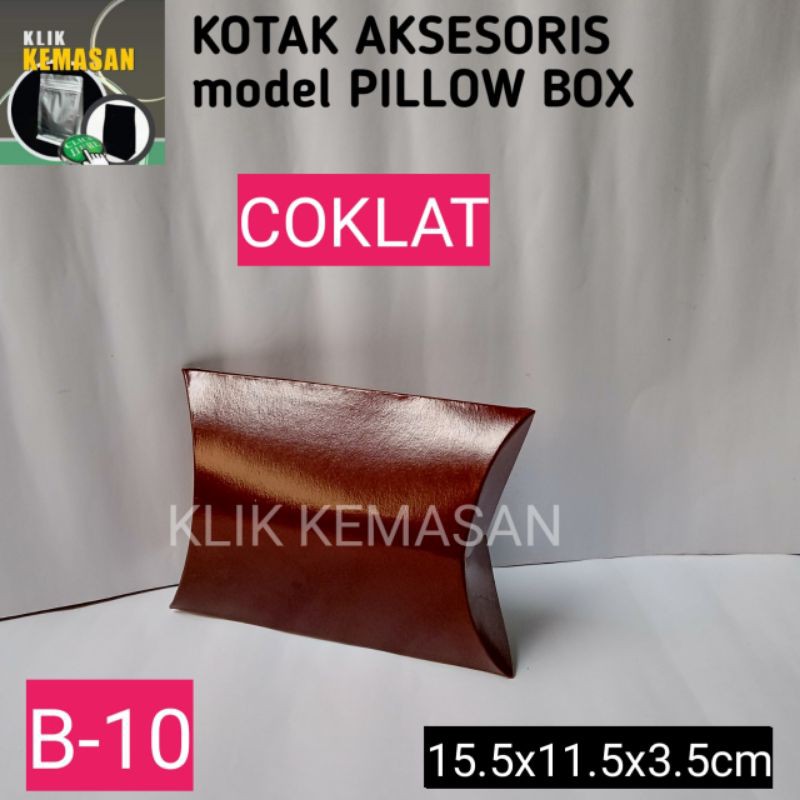 

Isi 36 KOTAK AKSESORIS B-10 COKLAT TEMPAT SOUVENIR PILLOW BOX KARDUS KADO