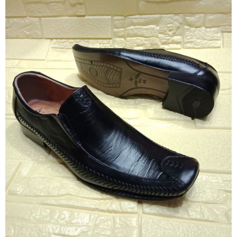 SepatuPantofelPriaKulitAsli/merekLouisVisto/SepatuFormalPria/LV206
