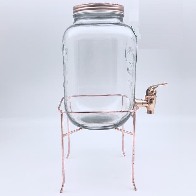 dispenser air kaca Glass / water tank / drink jar /Toples Kaca Kran / Ukuran 4000