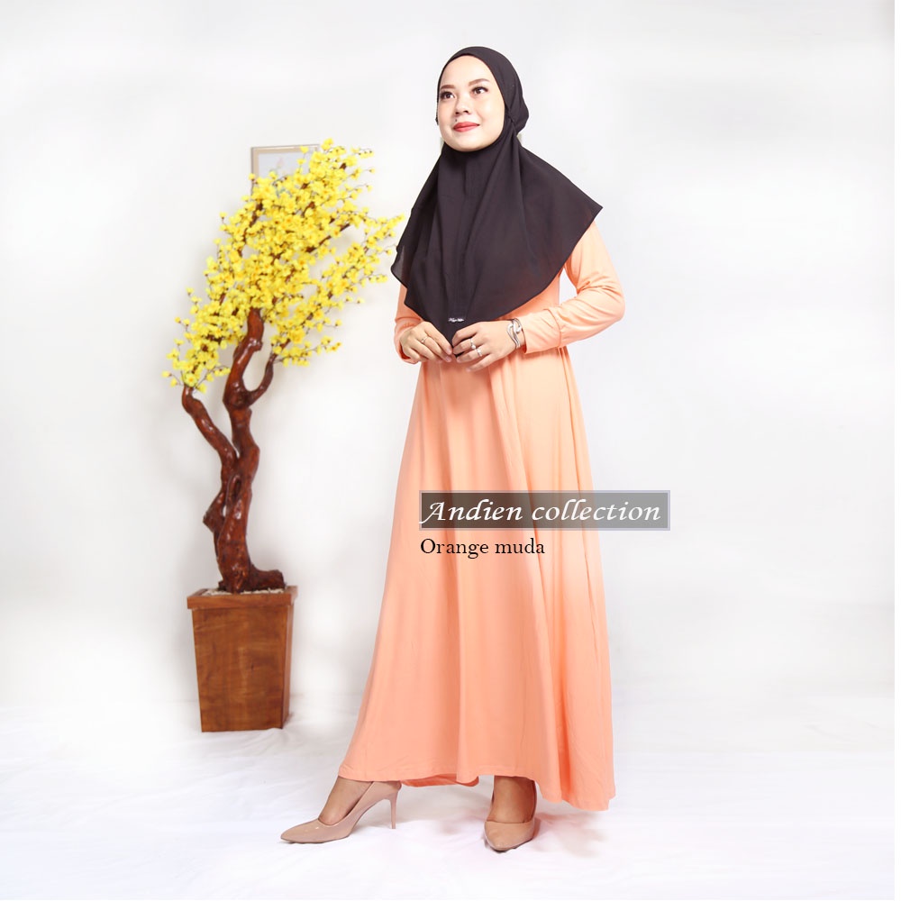 PART 2 Gamis Polos Bahan Jersey super (BY andien collection)