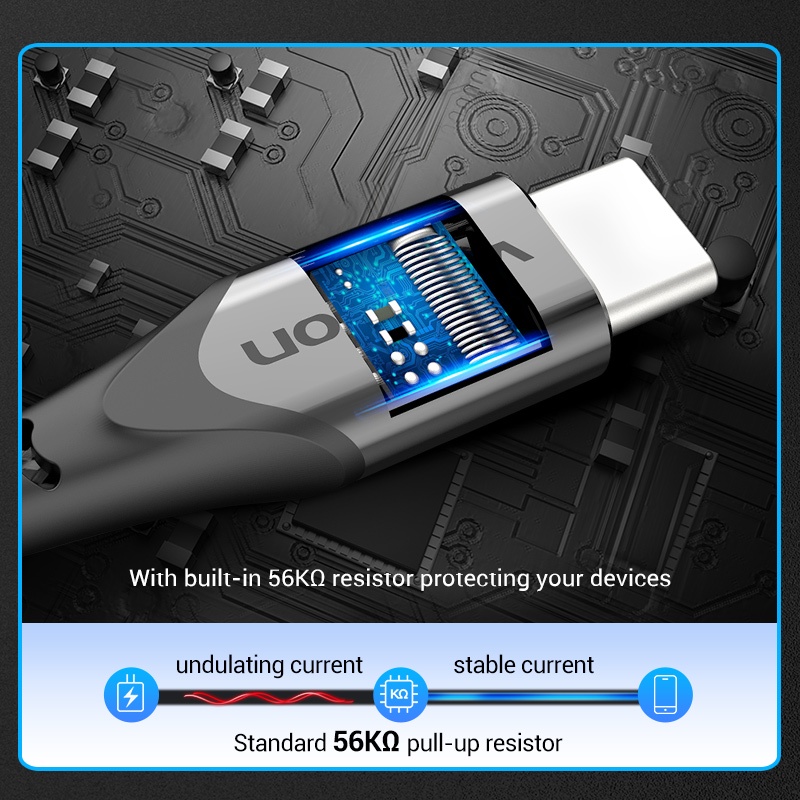 ( Bisa Cod) Vention Kabel Data USB A to Type C BRAIDED Android Samsung Huawei COD