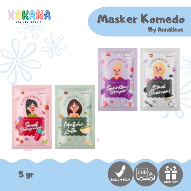 Anneliese Masker Komedo Masker Gelatin TW Peel Off Blackhead Mask Bpom 5gram