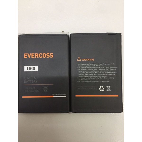 BATTERY BATERAI BATRE EVERCOSS/CROSS U60
