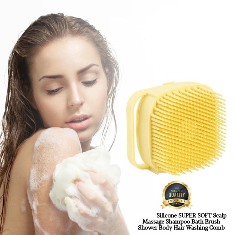 Sikat badan Silikon massage bath brush shower puff