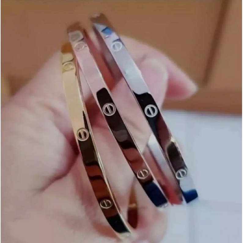 Gelang Titanium Nagita Polos/Permata [1pcs]