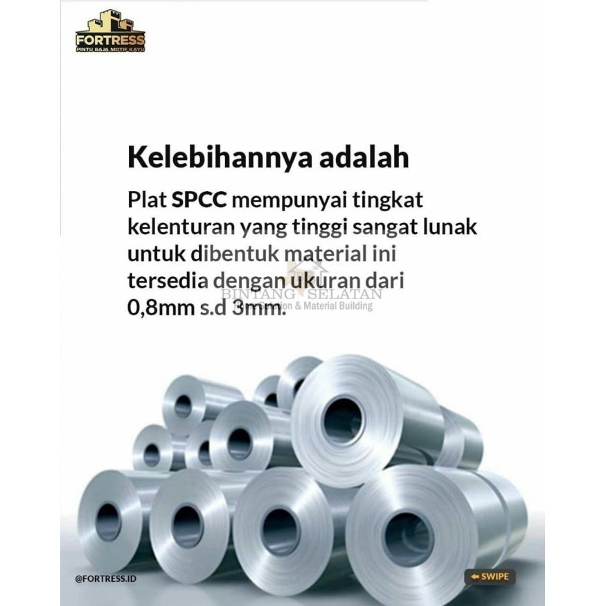 PINTU BAJA FORTRESS Pintu Kamar Pintu Utama BAJA FORT DOOR BESI 120cm