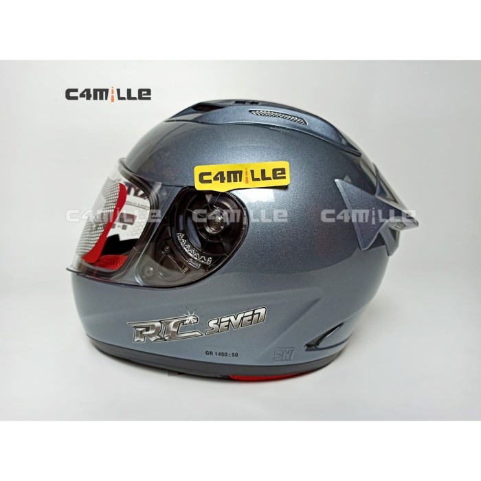 Helm Full Face KYT RC7 / RC 7 Grey / abu mudah