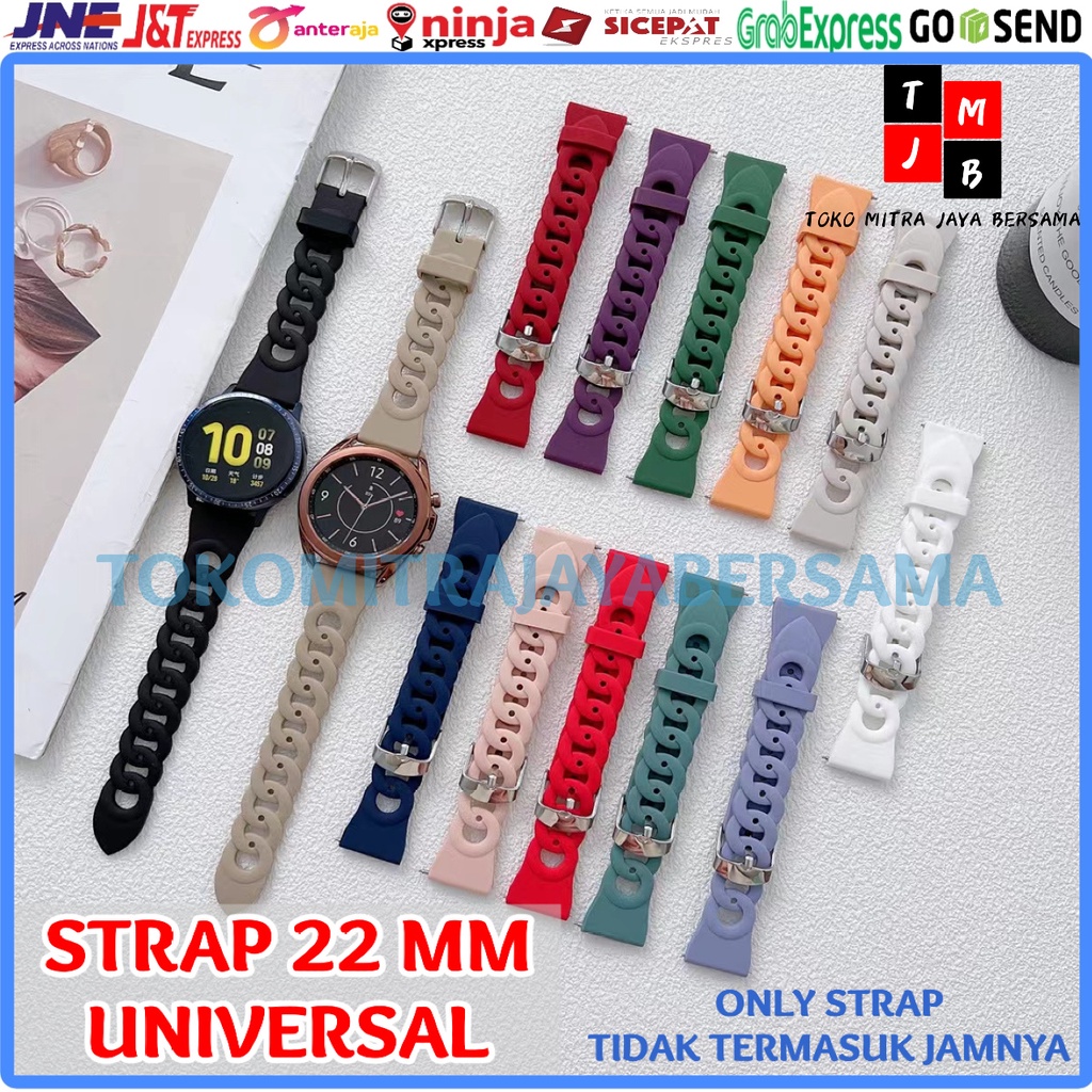 STRAP SMARTWATCH TALI JAM SILICONE SILIKON 22MM UNIVERSAL MODEL KLIP HIGH QUALITY HUAWEI HONOR SAMSUNG MOTIF RANTAI