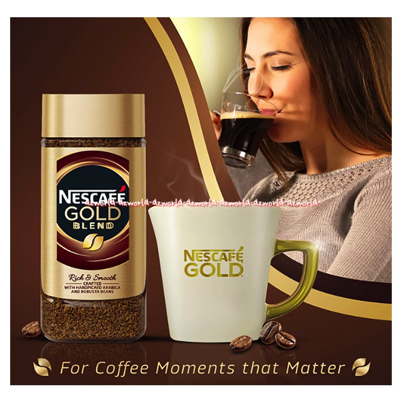 Nescafe Gold 50gr Rich &amp; Smooth Arabica Robusta Ground Kopi Bubuk Kasar Neskafe Kemasan Botol 50 gram Rich and Smooth Coffee Cofee