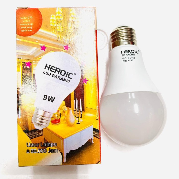 LAMPU HEROIC LED GARANSI 3WATT - 15WATT