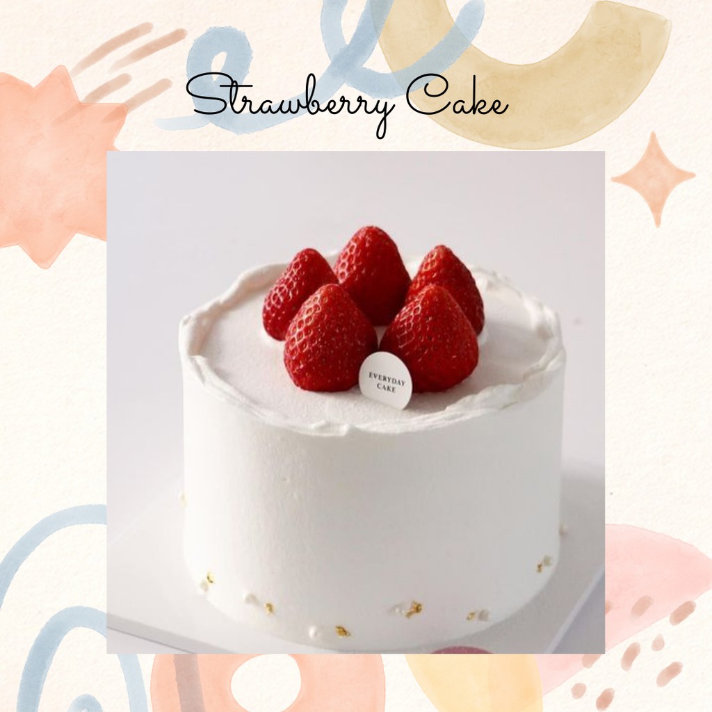 

Korean Birthday Cake Lunch Box Strawberry Cake Ukuran 18 cm / 10 cm Murah