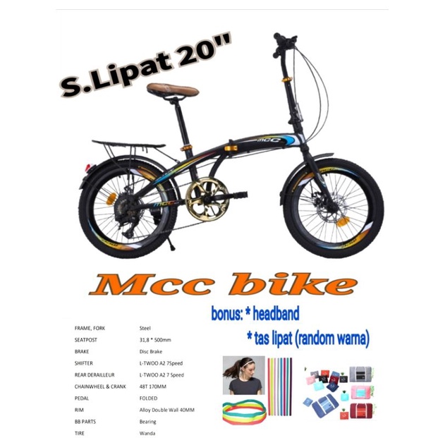 sepeda lipat 20 Mccbike hitam