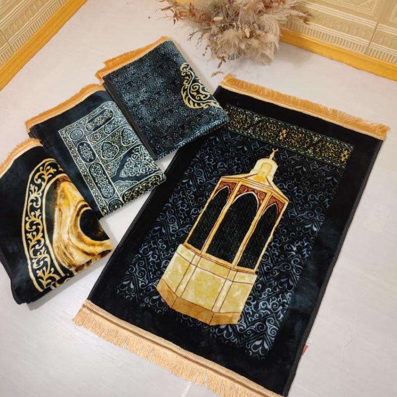 Sajadah Tebal Empuk Turki Premium Sajadah Busa Kiswah Rumbai..,..