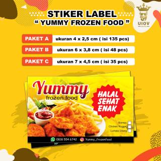  Stiker  label makanan Frozen  food  Shopee Indonesia