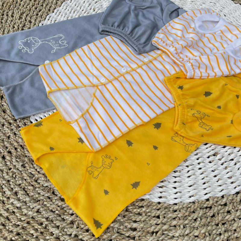 6 PCS BAJU BAYI BARU LAHIR KUTUNG CELANA POP BAYI