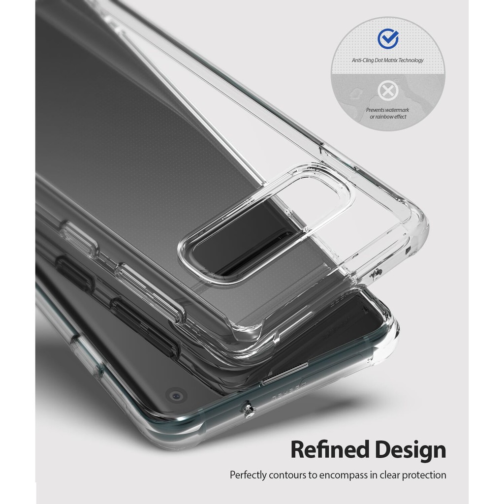 Ringke Casing Samsung Galaxy S10 Fusion X Onyx Softcase Anti Crack Military Transparant Tough Shock
