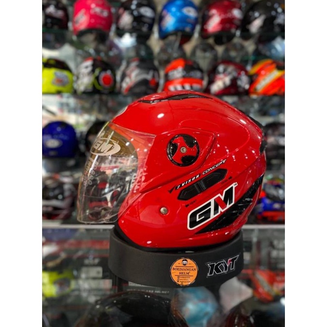 Helm Gm Interceptor Red | Double Visor Hgm2164