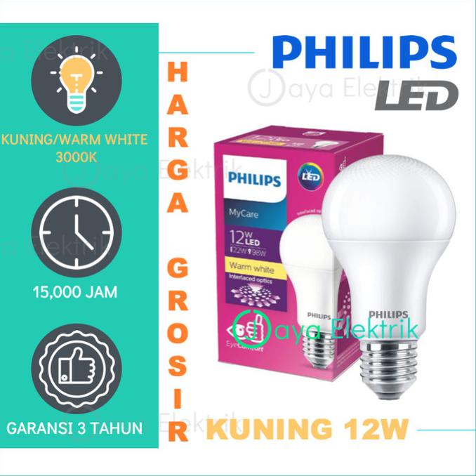 $$$$] Lampu Philips LED 12 Kuning / Warm White (12W 12 W 12Watt)