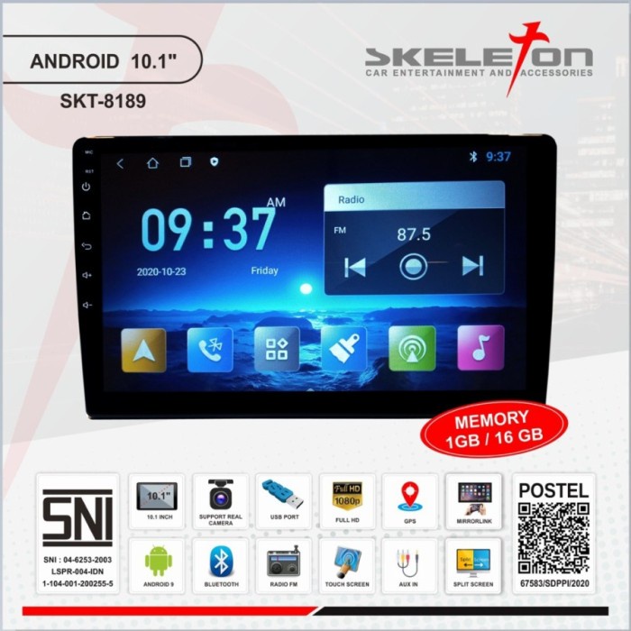 Skeleton Android 10 inch SKT-8189 Tape 2 din Android 10inch SKT 8189