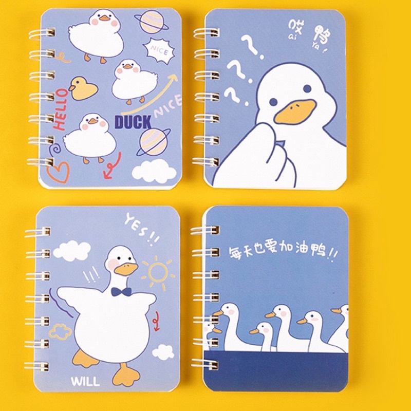 1 pcs Buku / Notebook Mini Ring A7 Motif-Duck