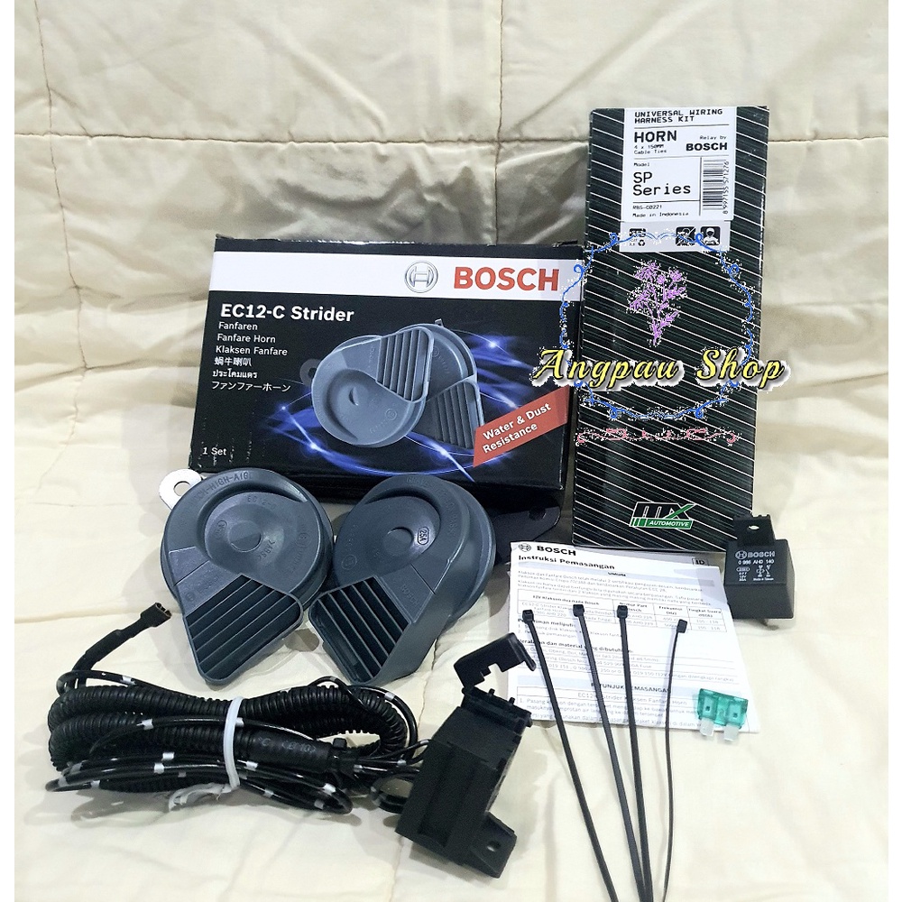 PAKET KOMPLIT BOSCH STRIDER EC12 ORIGINAL KLAKSON KEONG WATERPROOF 12V LENGKAP + KABEL RELAY SET MX RELAY BOSCH Termurah