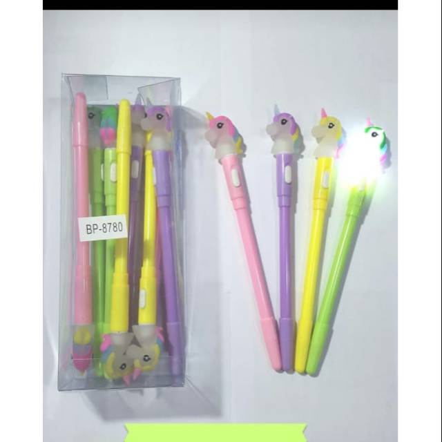 

Pulpen Lampu Unicorn lucu isi 12