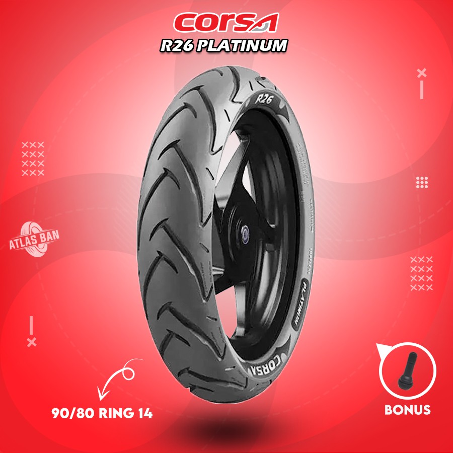 Ban Tubles Motor Matic CORSA R26 PLATINUM 90/80 Ring 14 Tubles