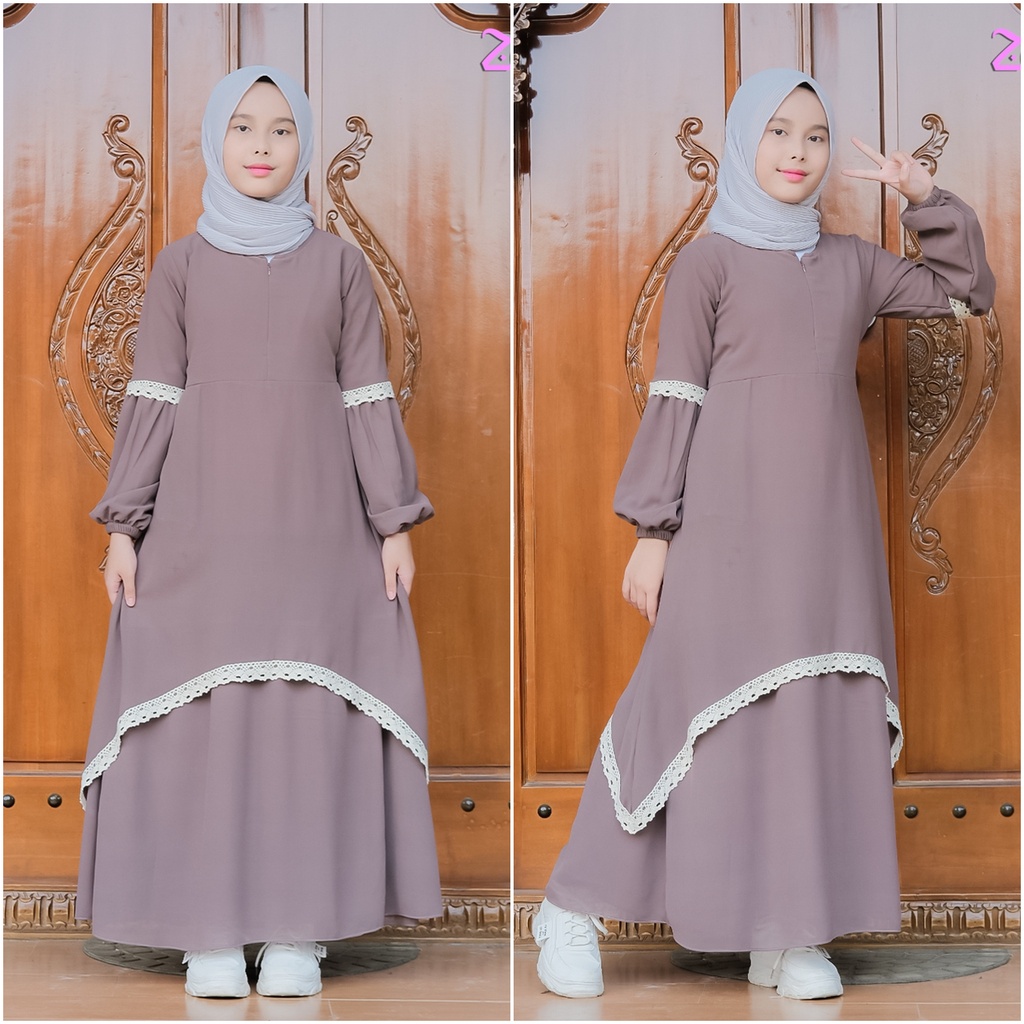 Gamis Malaysia Renda Anak Ori Zafirah Kids