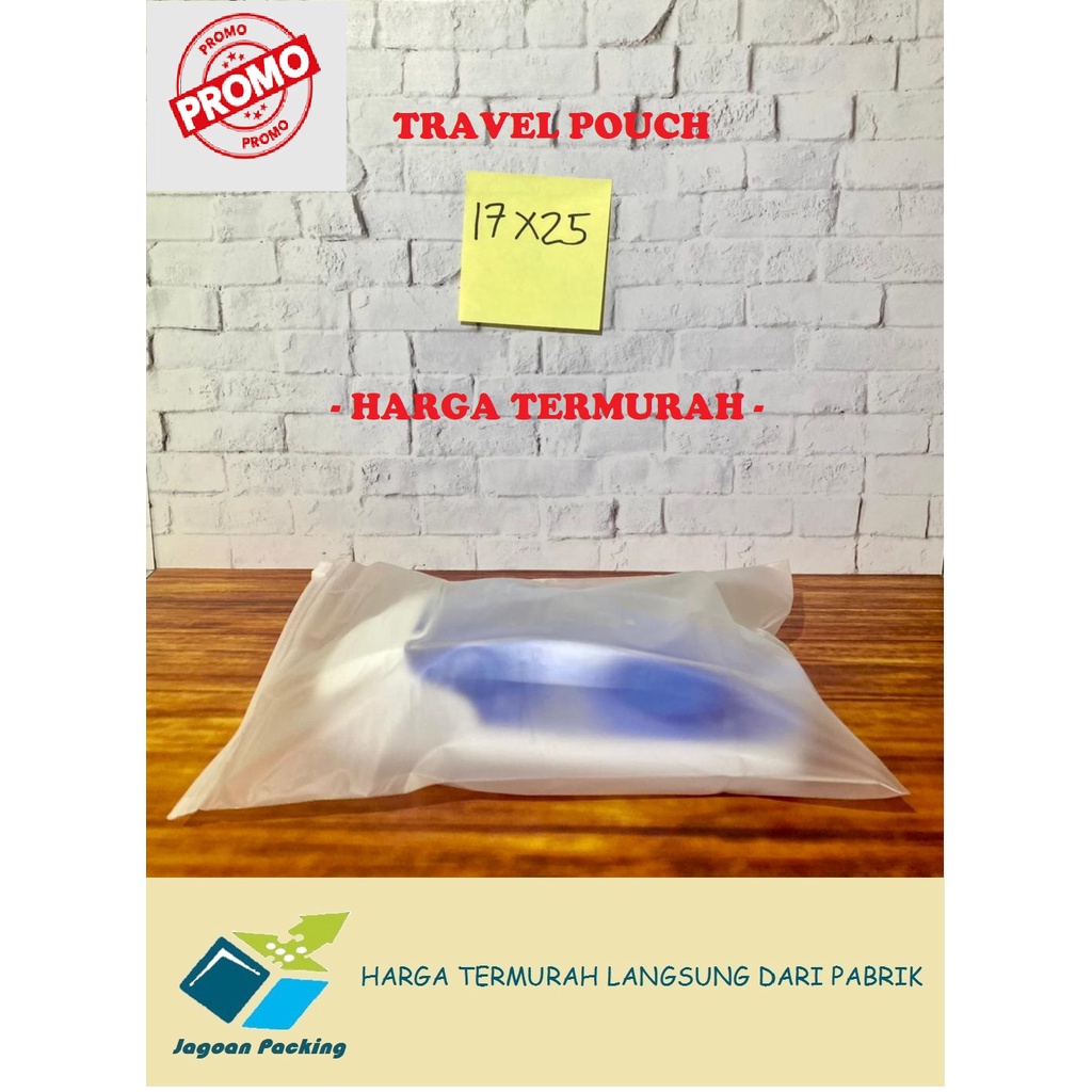 TRAVEL POUCH MATTE ZIPPER UKURAN 17 CM X 25 CM