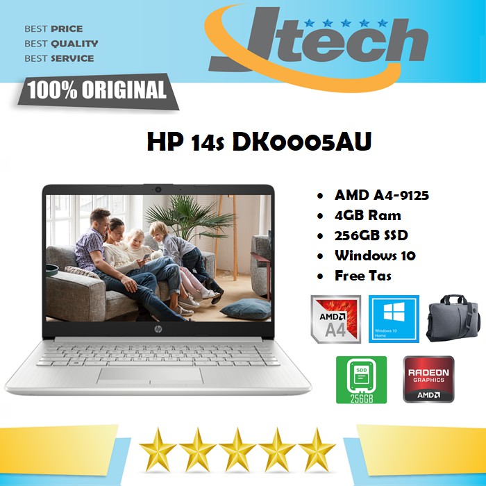 Hp 14s Dk0005au Amd A4 9125 4gb 256gb Ssd Backlight Keyboard 14 Win10 Shopee Indonesia
